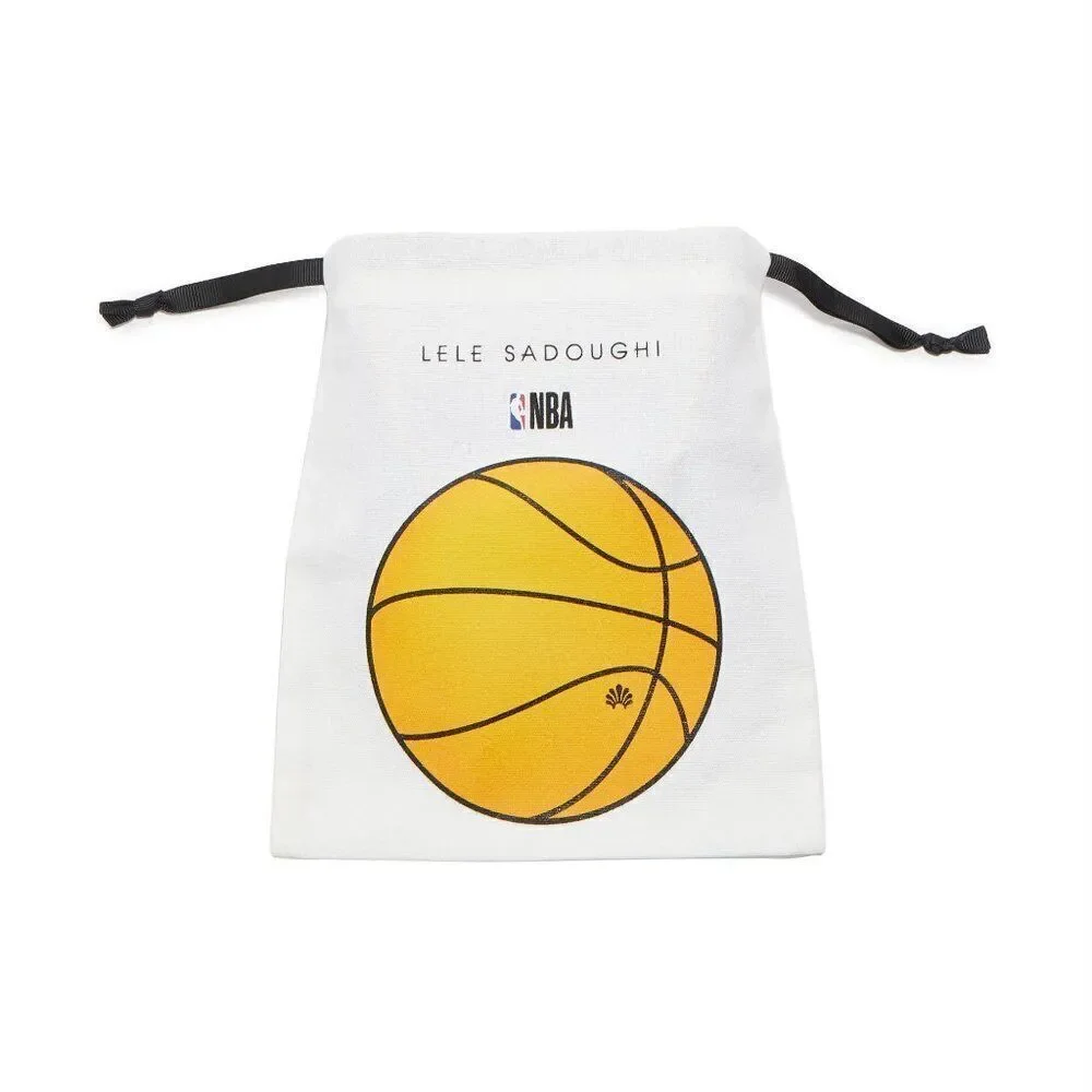 LELE SADOUGHI x LA LAKERS BASKETBALL NBA IVORY CLIP BOW BARRETTE w/BAG FAN NWT